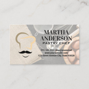 Chef Icon   Baking Ingredients and Tools Business Card
