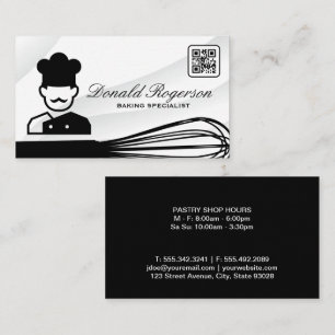 Chef Icon   Whisk   QR Code Business Card