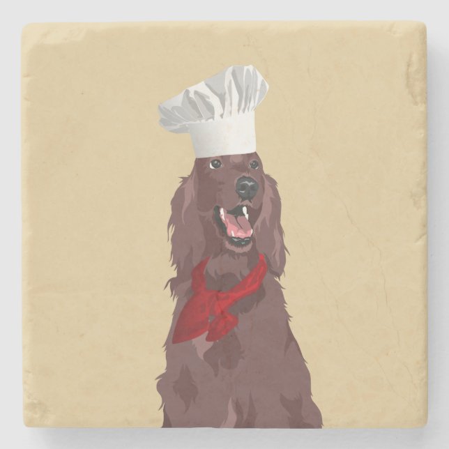 Chef Irish Red Setter Dog for Dog Lovers Stone Coaster (Front)