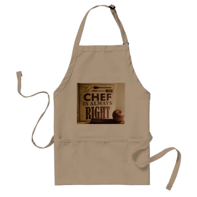 Chef Is Right with Cinnamon and Apple Standard Apron (Front)