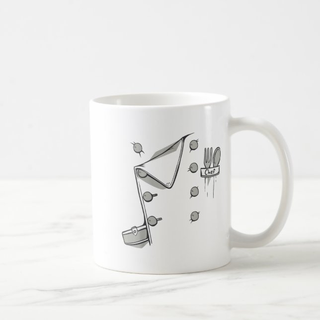 Chef Jacket Chef Costume Cook Cooking Funny Chef G Coffee Mug (Right)