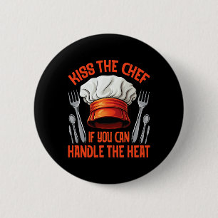 Chef Kiss Cooking Enthusiast Grilling Smoking  6 Cm Round Badge