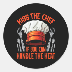 Chef Kiss Cooking Enthusiast Grilling Smoking  Classic Round Sticker