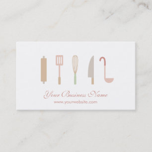 Chef Kitchen Cooking Accessories and Utensils Business Card