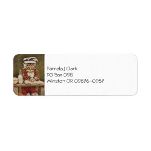 Chef Kitten Making Bread