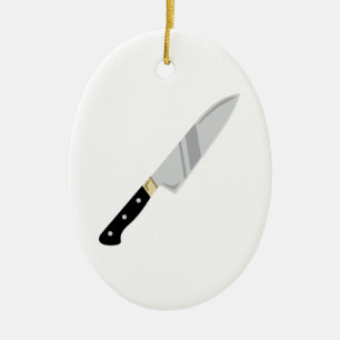 Chef Knife Ceramic Tree Decoration