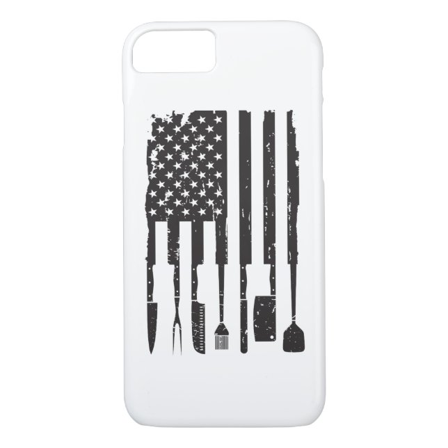 Chef Knife Cook Culinary Knives American Flag Gift Case-Mate iPhone Case (Back)