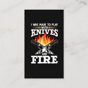 Chef Knife Cooking Saying Food Lover Business Card