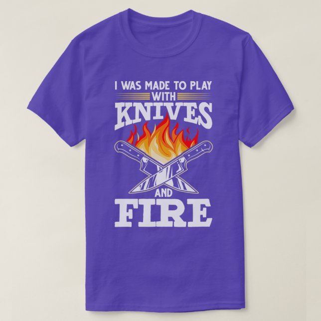 Chef Knife Cooking Saying Food Lover  T-Shirt (Design Front)