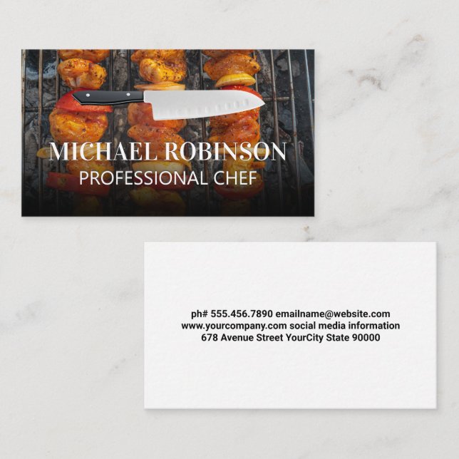 Chef Knife | Grill | Chichkebab Business Card (Front/Back)