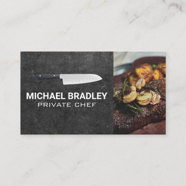 Chef Knife | Steak Business Card (Front)