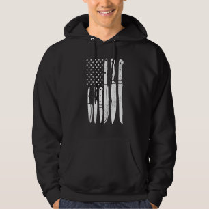 Chef Knives Cooking Utensil Cook Cooking Us Flag J Hoodie