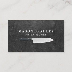 Chef Knives Slate Business Card
