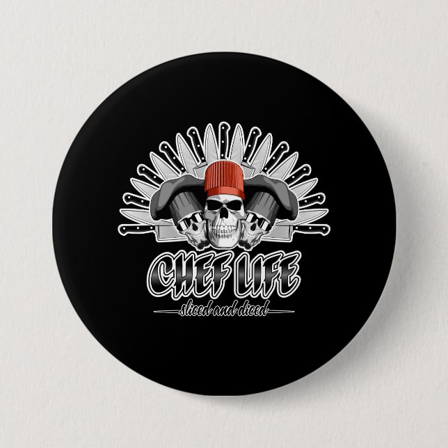 Chef Life: Sliced and Diced 7.5 Cm Round Badge (Front)