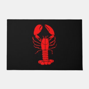 Chef & lobster   Cartoon lobster Lovers Gift Doormat