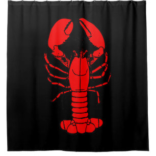 Chef & lobster   Cartoon lobster Lovers Gift Shower Curtain