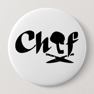 Chef Logo 10 Cm Round Badge