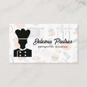 Chef Logo Cooking Tools Catering Business Card