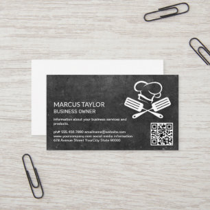 Chef Logo QR Code Business Card