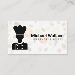 Chef Logo Vegetables Business Card
