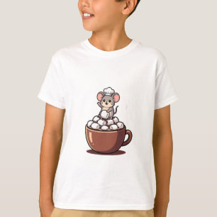 Chef Mouse on Marshmallow Cocoa Mug Kids T-Shirt