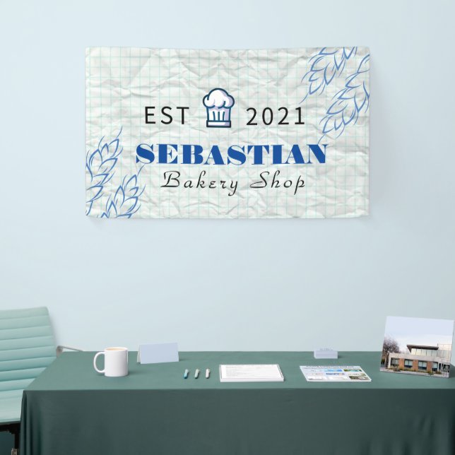  Chef Name Bakery Shop logo Banner (Tradeshow)