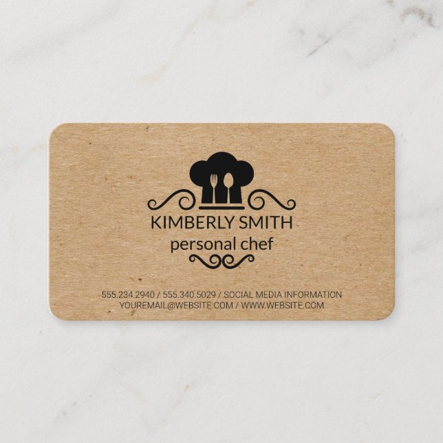 Chef | Natural Business Card (Front)