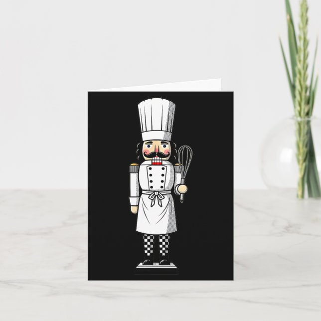 Chef Nutcracker Cook Hat Xmas  Card (Front)