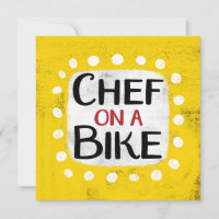Chef On A Bike Greeting Card