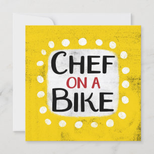 Chef On A Bike Greeting Card