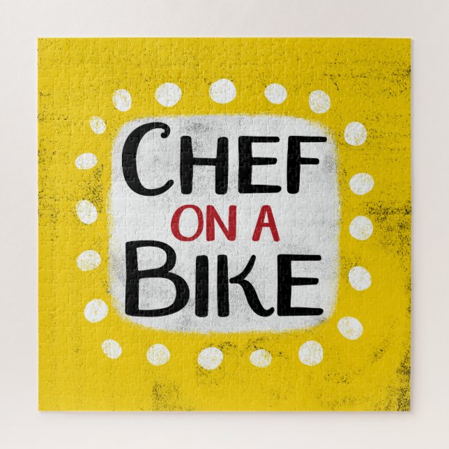 Chef On A Bike Jigsaw Puzzle (Vertical)