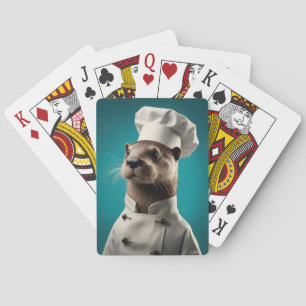 Chef Otter Playing Cards