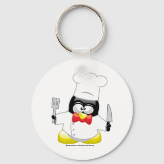 Chef Penguin Key Ring