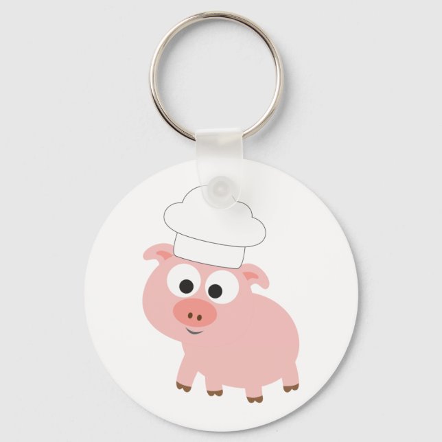 Chef Pig Key Ring (Front)