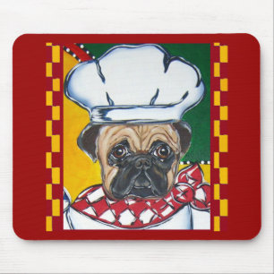 Chef Pug Mouse Pad