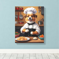 Chef Puppy Making Food Funny Dog Kitchen