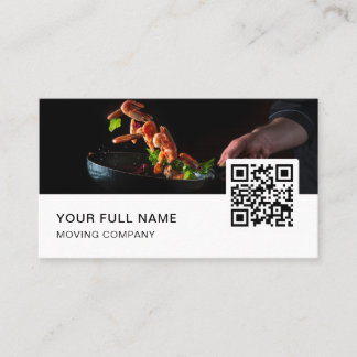 Chef QR Code Logo Social Media Business Card