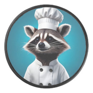 Chef Racoon Hockey Puck
