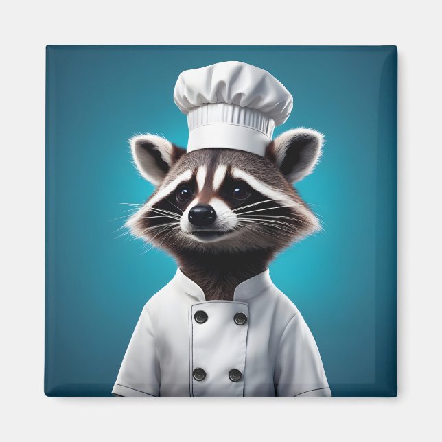 Chef Racoon Magnet (Front)