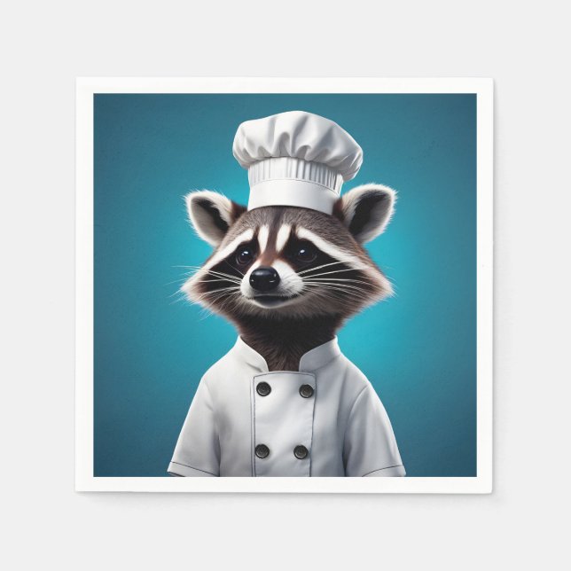 Chef Racoon Napkin (Front)