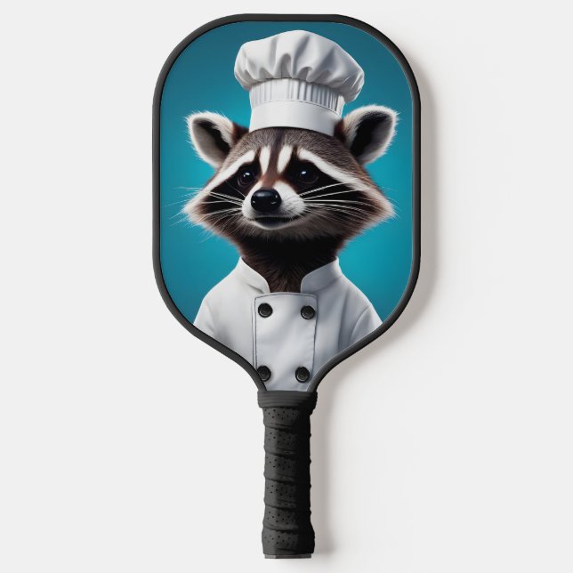 Chef Racoon Pickleball Paddle (Front)