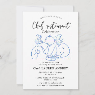Chef Restaurant Celebration Invitation