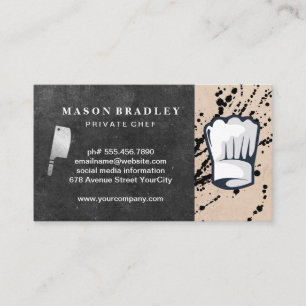 Chef   Restaurant Owner   Cutlery   Cooking Business Card