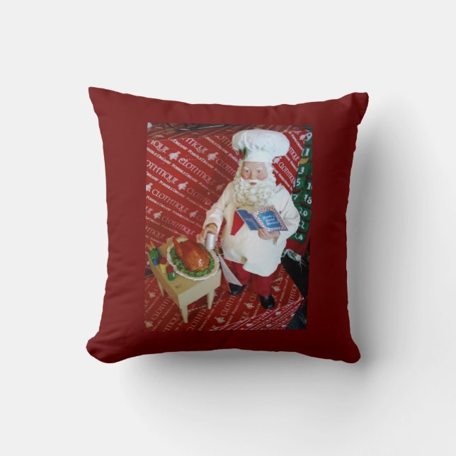 ""CHEF SANTA"" THROW PILLOW (Front)