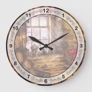 Chef - Sink - A rather old kitchen Large Clock