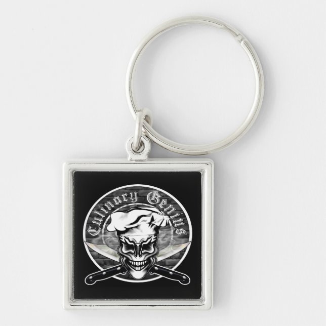 Chef Skull 1 Key Ring (Front)