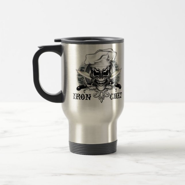 Chef Skull 1 Travel Mug (Left)