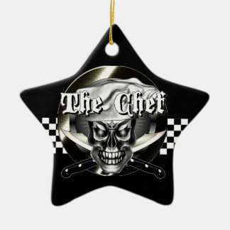 Chef Skull 3.1 Ceramic Tree Decoration