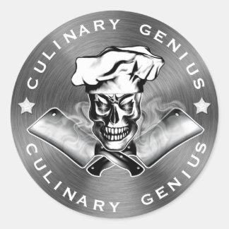 Chef Skull 3.1 Classic Round Sticker