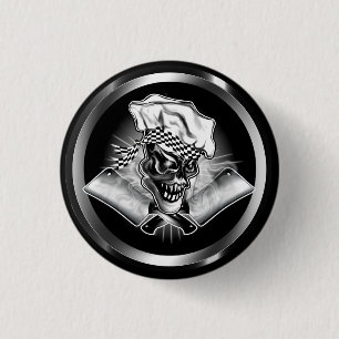 Chef Skull 5 3 Cm Round Badge